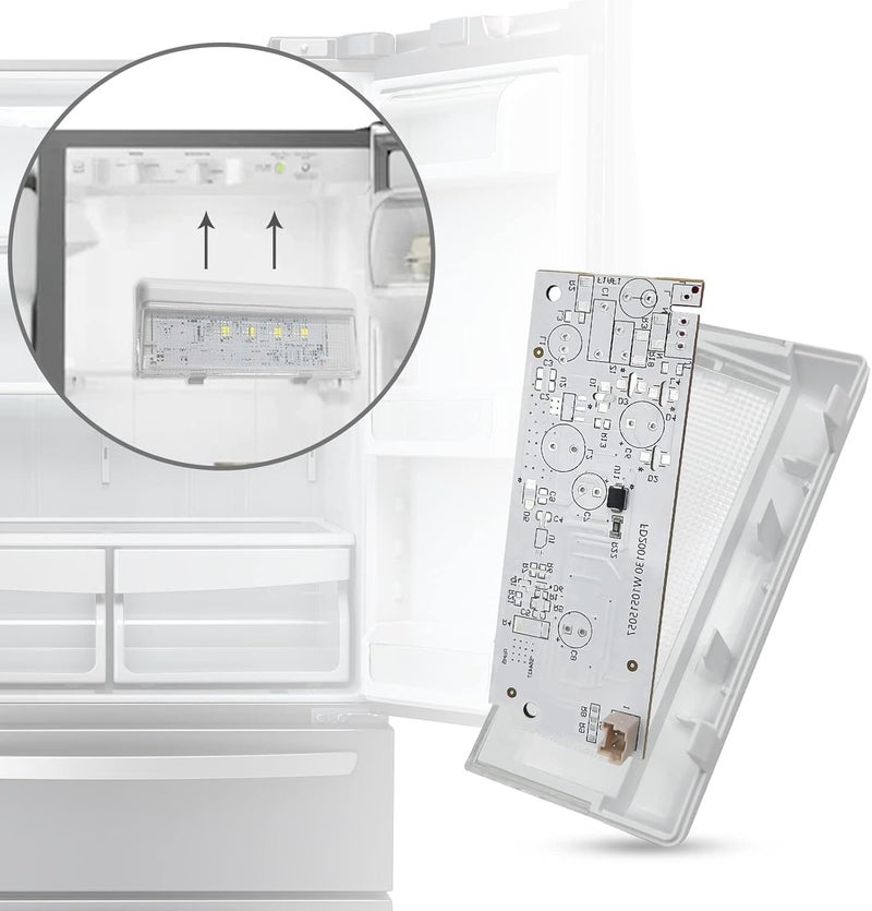 WISINY W10515057 Refrigerator LED Light Compatible for Whirlpool WRS325fdam04 Freezer WRS325FDAM02 WRS322FDAM04 and Kenmore Maytag Refrigerator Replaces WPW10515057 with Cover - Image 3